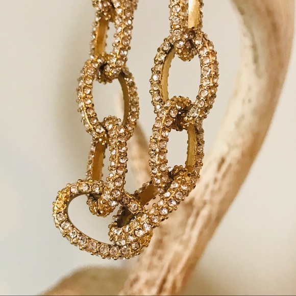 J CREW | Pavé Encrusted Gold Links - Picture 11 of 11